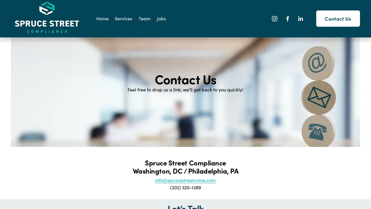 Spruce Street Consulting page
