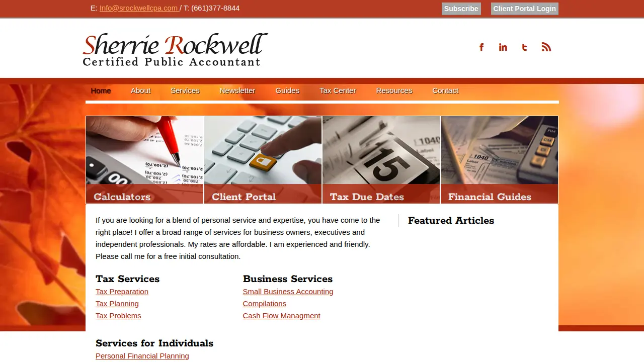 Sherrie Rockwell CPA, Inc. page