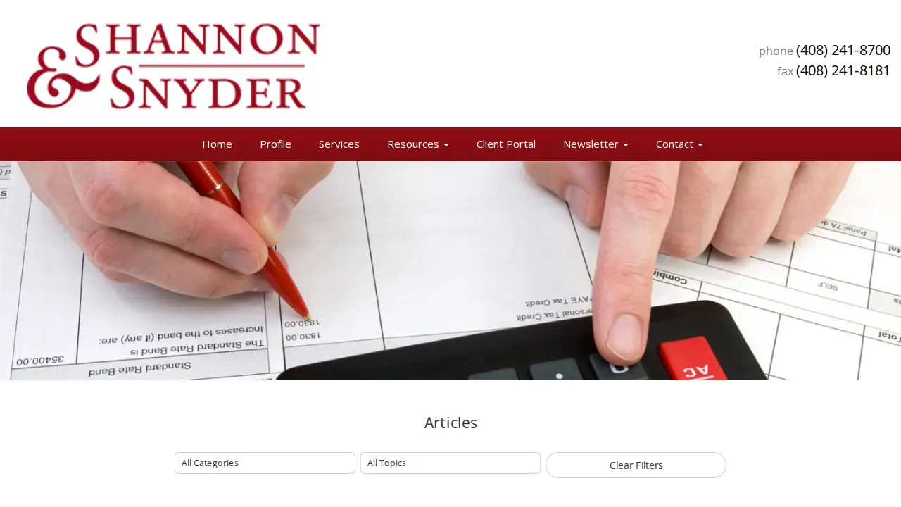 Shannon & Snyder CPAs page