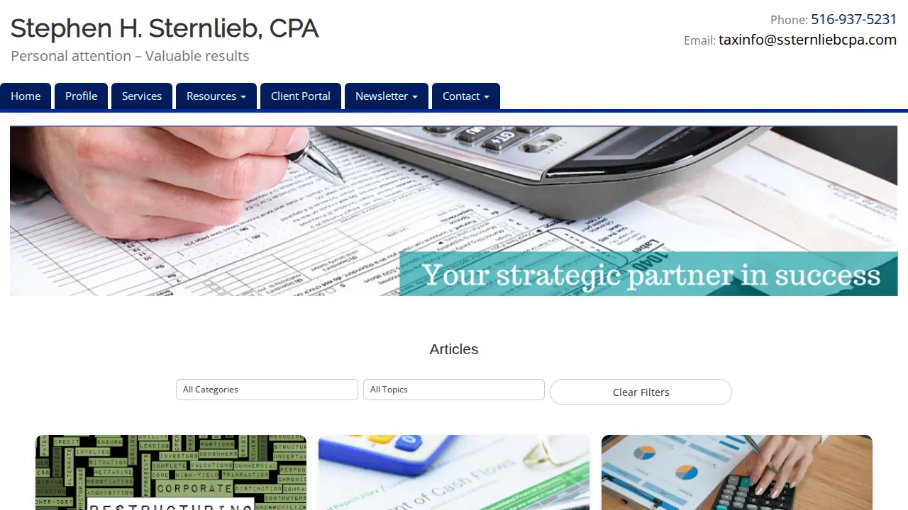 Stephen H Sternlieb CPA page