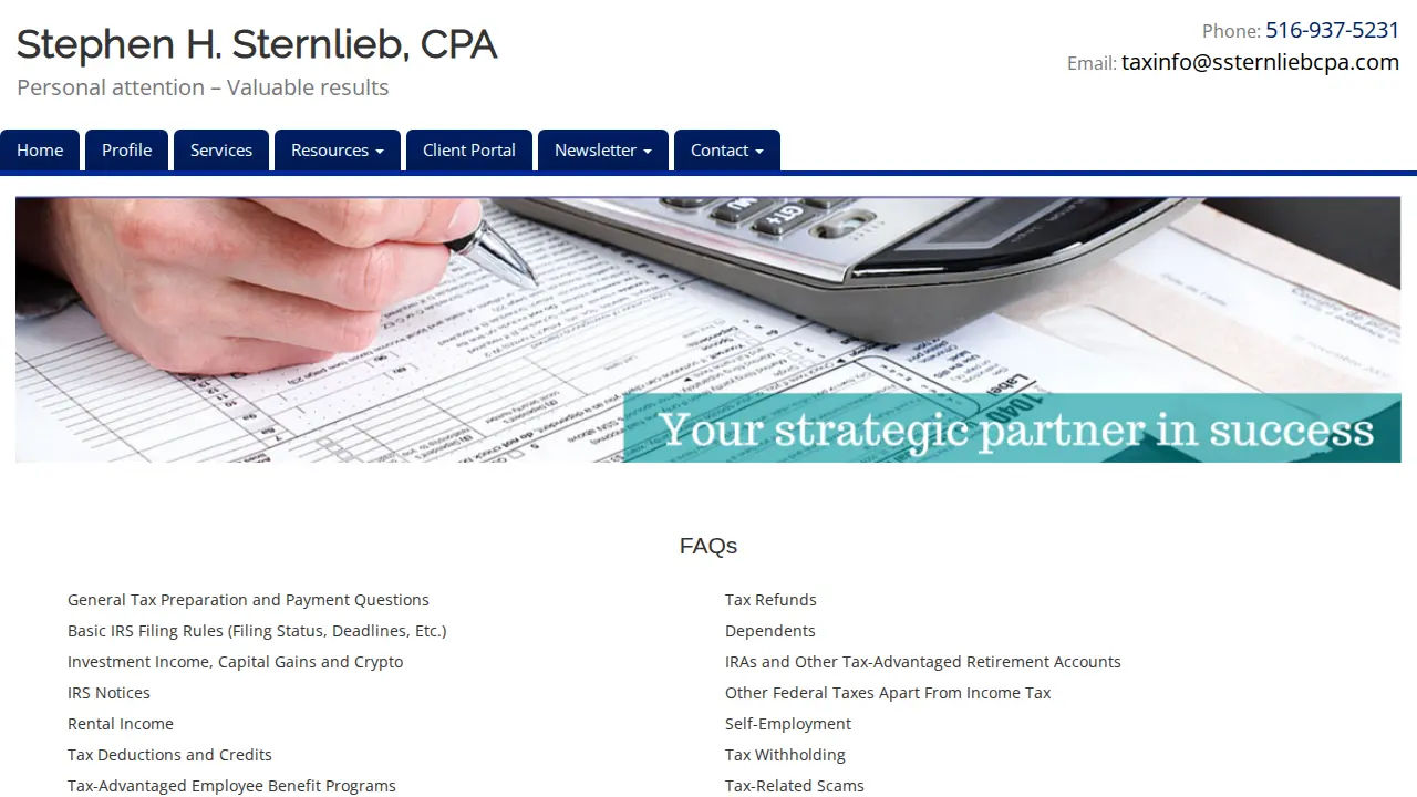 Stephen H Sternlieb CPA page