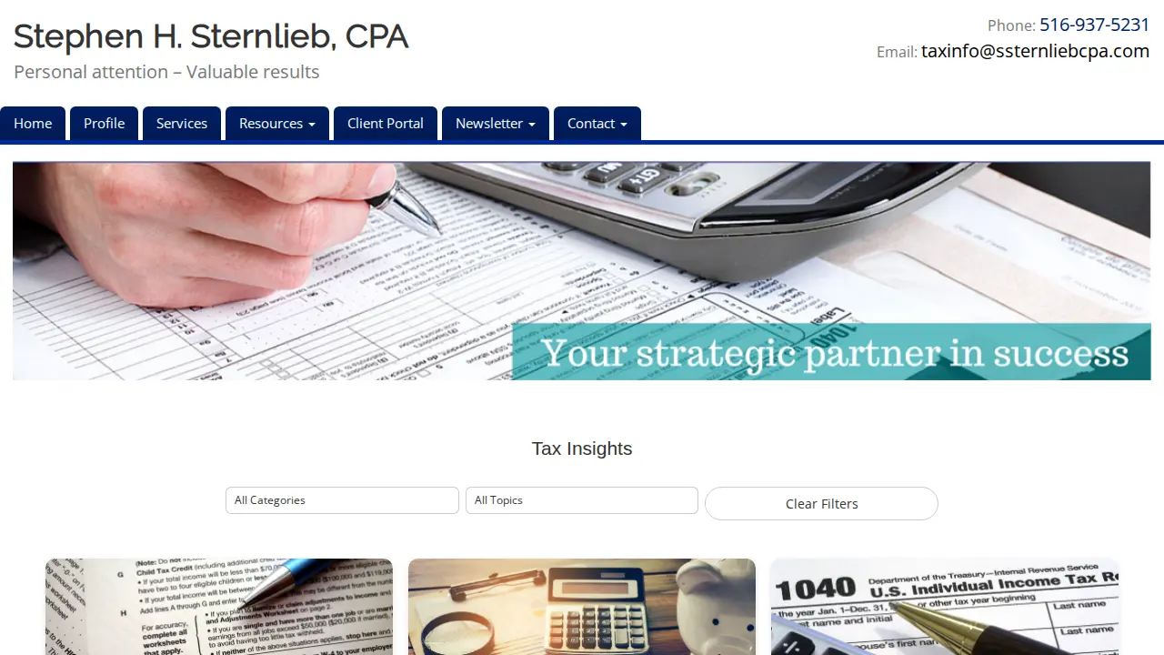 Stephen H Sternlieb CPA page