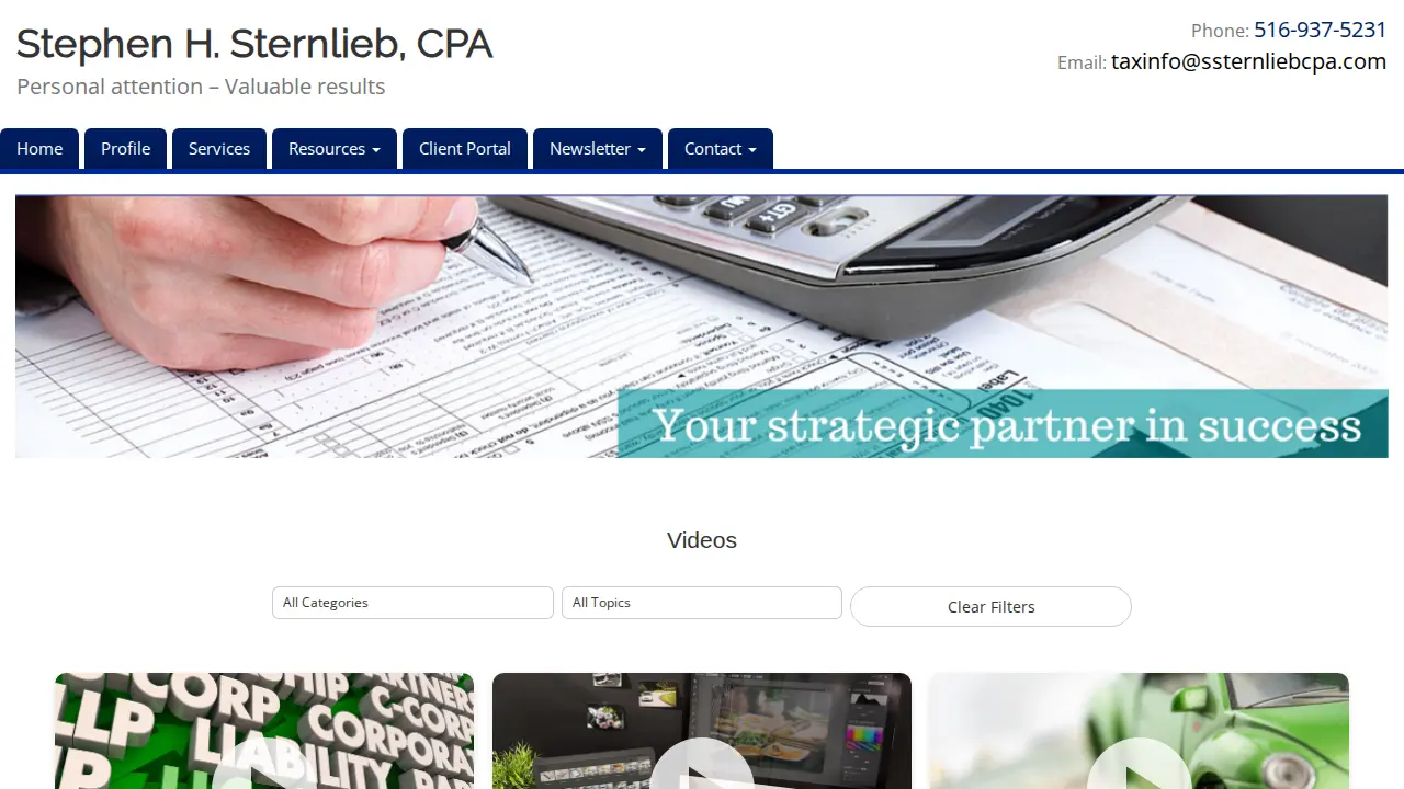 Stephen H Sternlieb CPA page