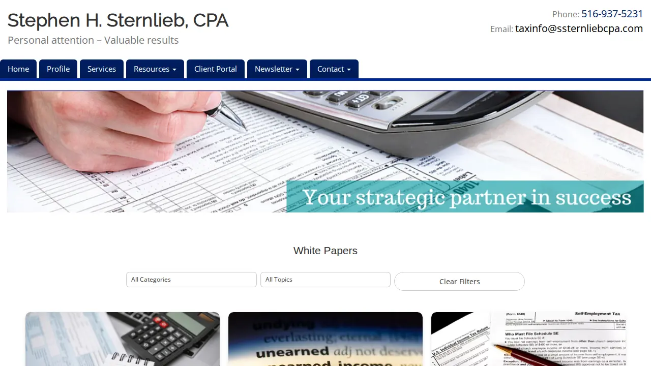 Stephen H Sternlieb CPA page