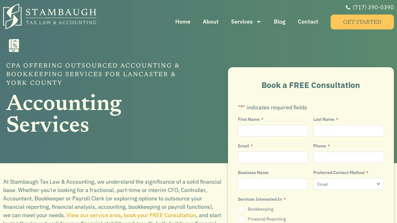 Stambaugh Tax Law & Accounting Co page