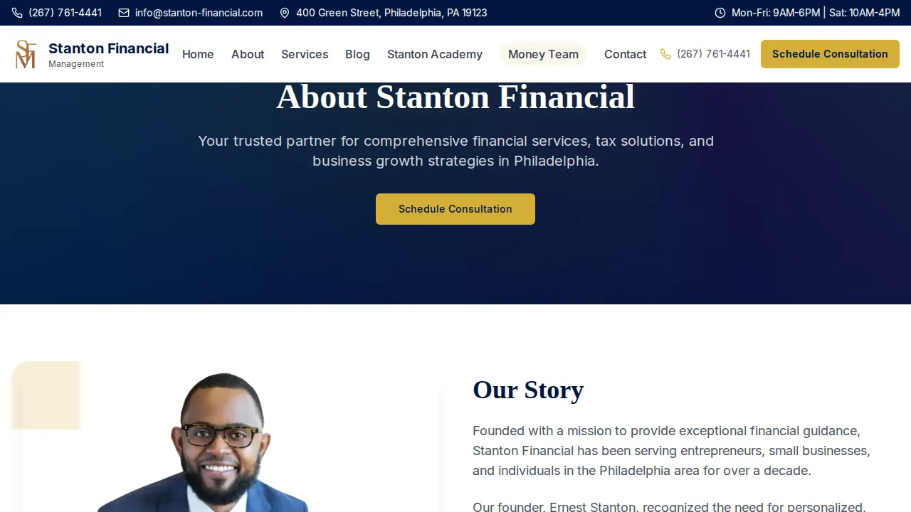 Stanton Financial Management page