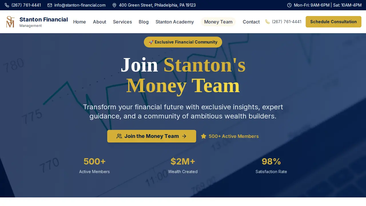 Stanton Financial Management page