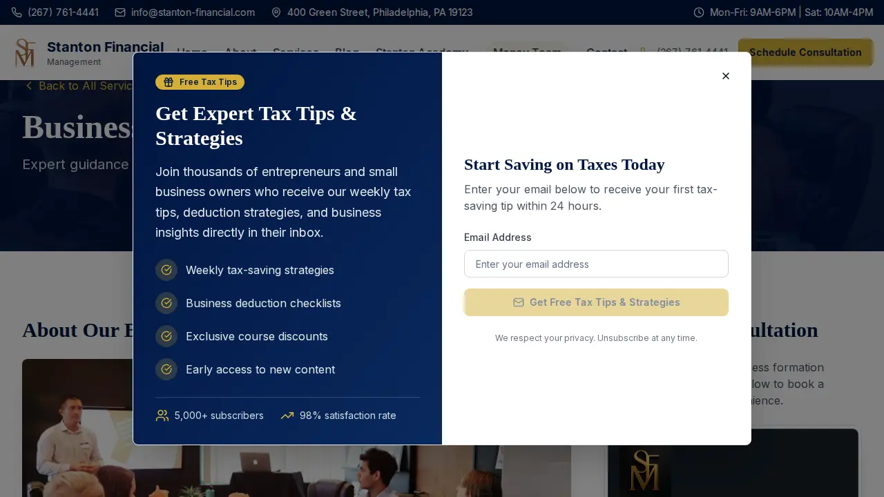 Stanton Financial Management page