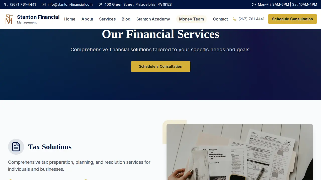 Stanton Financial Management page