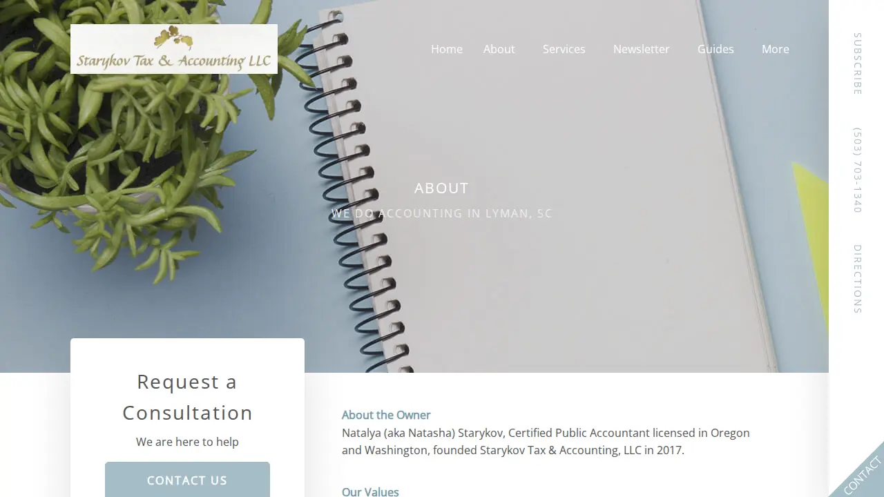 Starykov Tax & Accounting LLC page