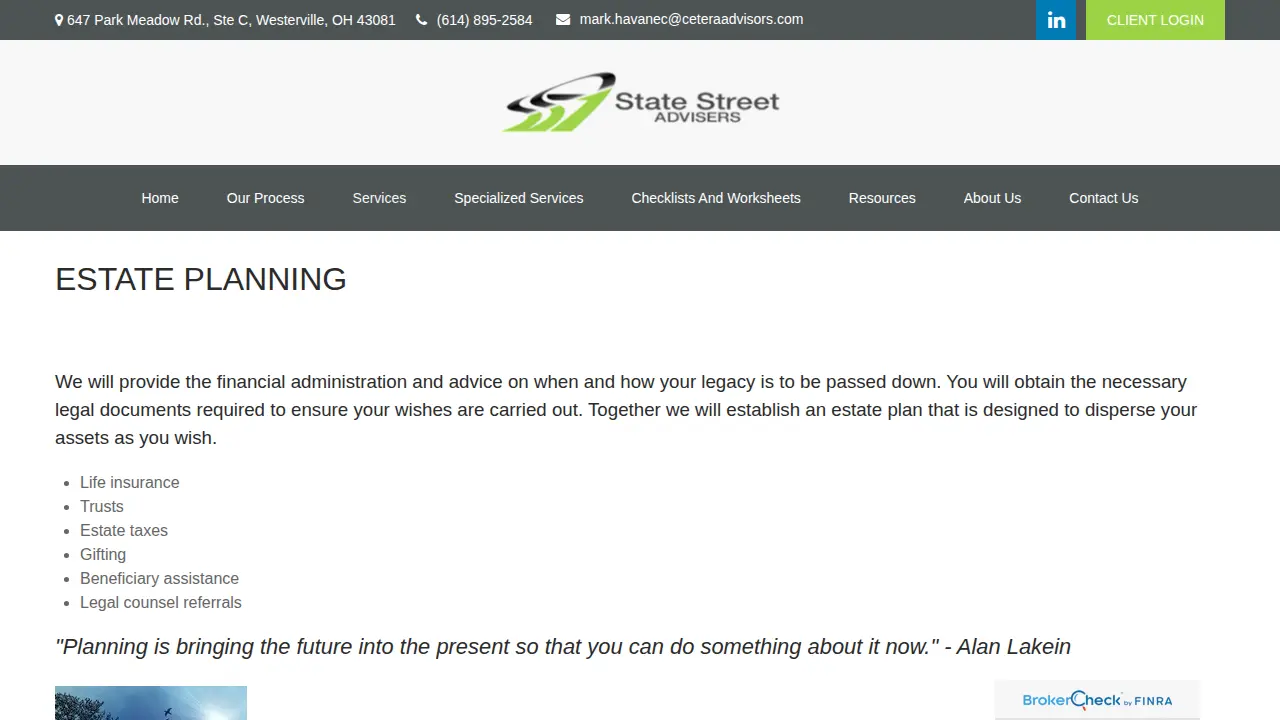 State Street Advisers, LLC page