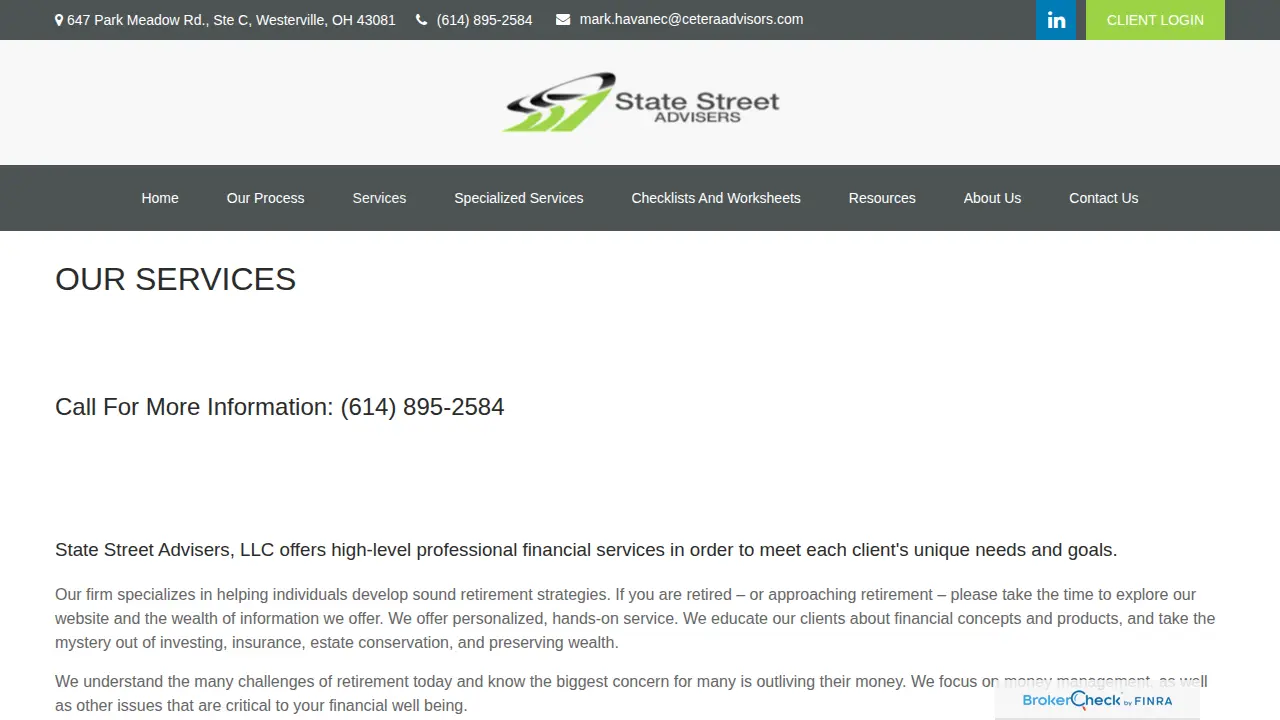 State Street Advisers, LLC page