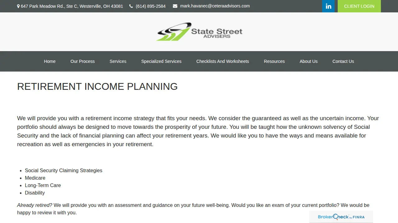State Street Advisers, LLC page