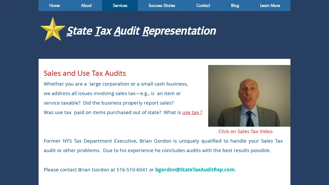 State Tax Audit Representation page