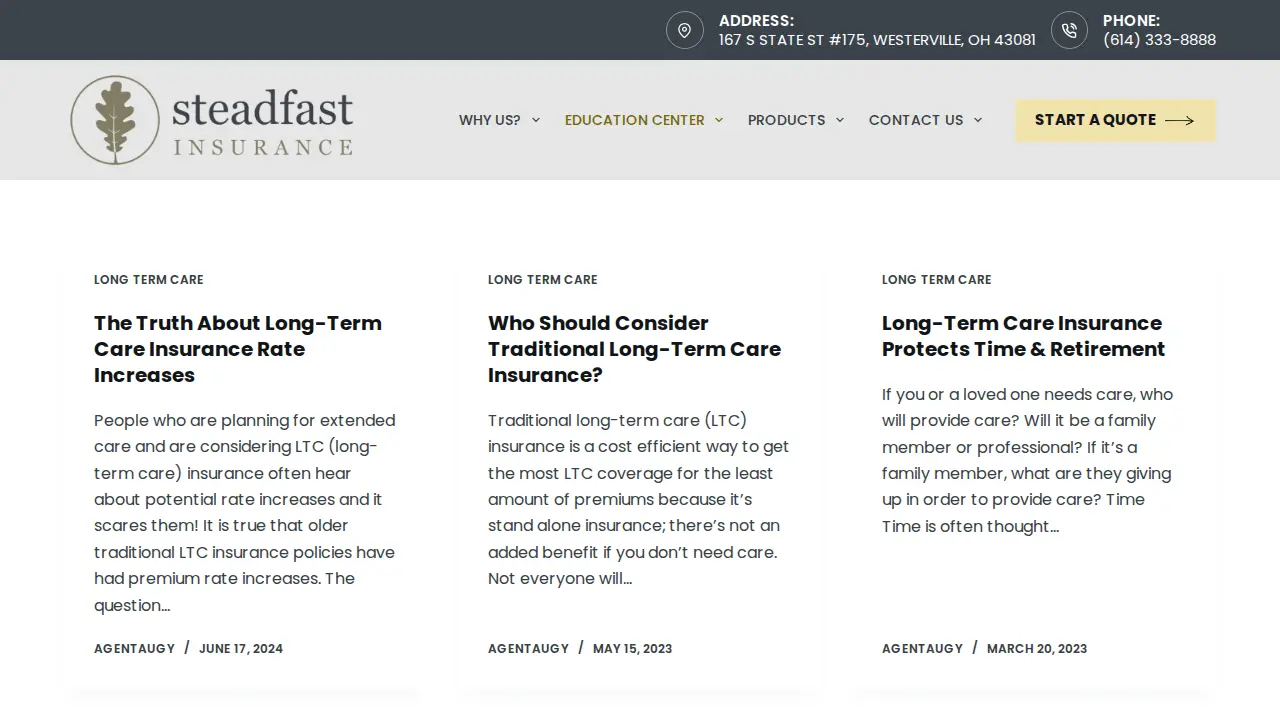 Steadfast Insurance LLC page