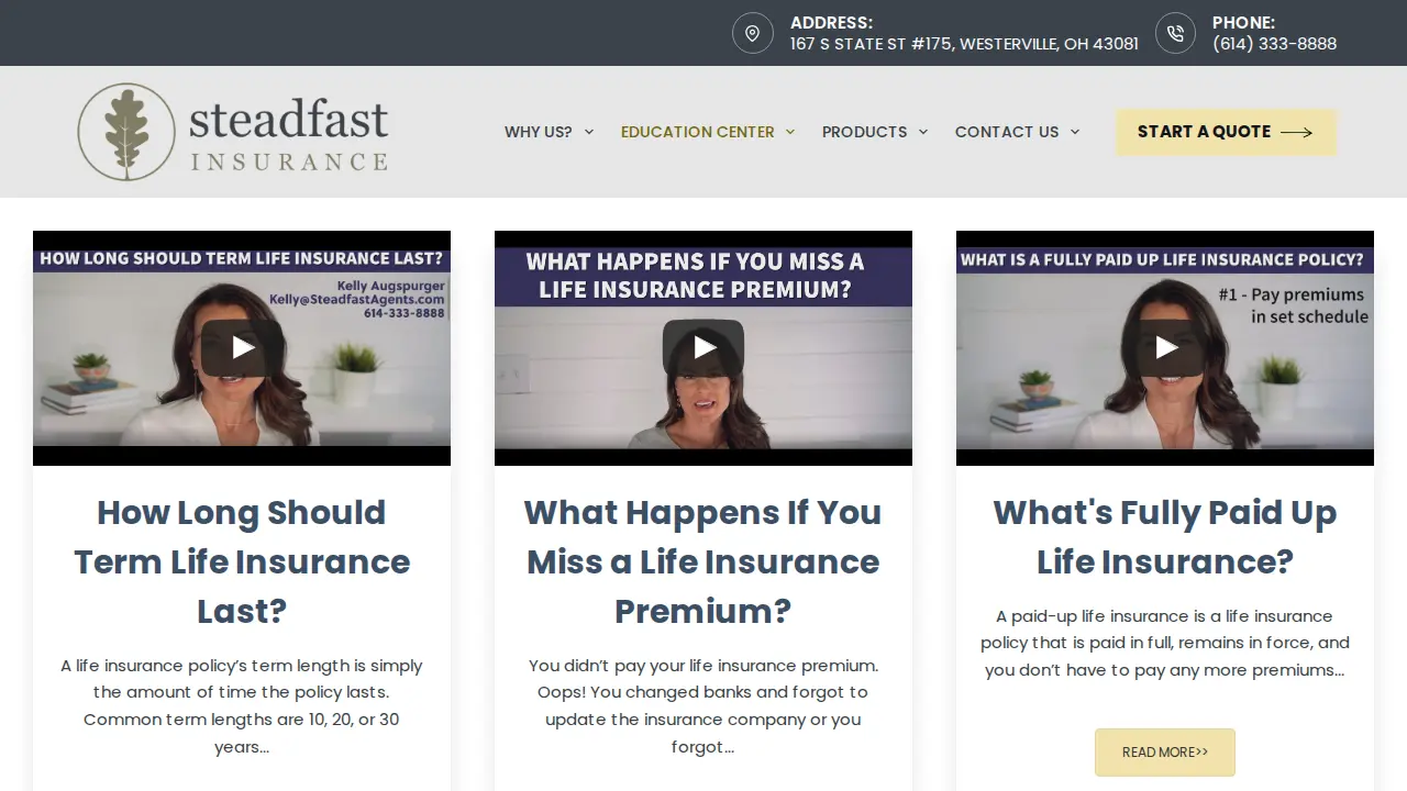 Steadfast Insurance LLC page