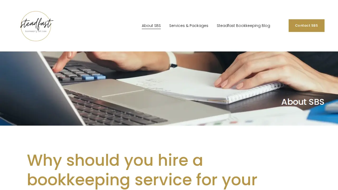 Steadfast Bookkeeping Solutions page