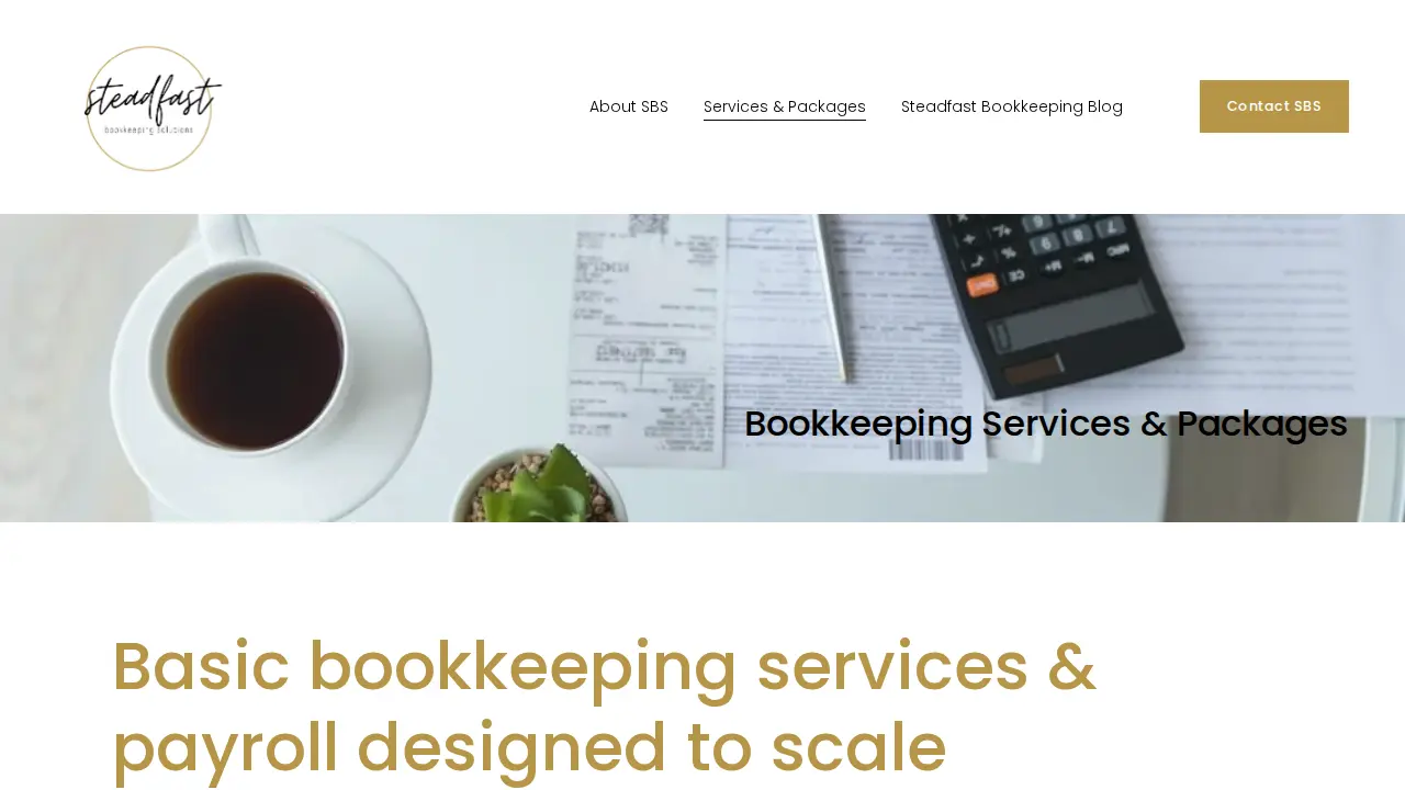 Steadfast Bookkeeping Solutions page