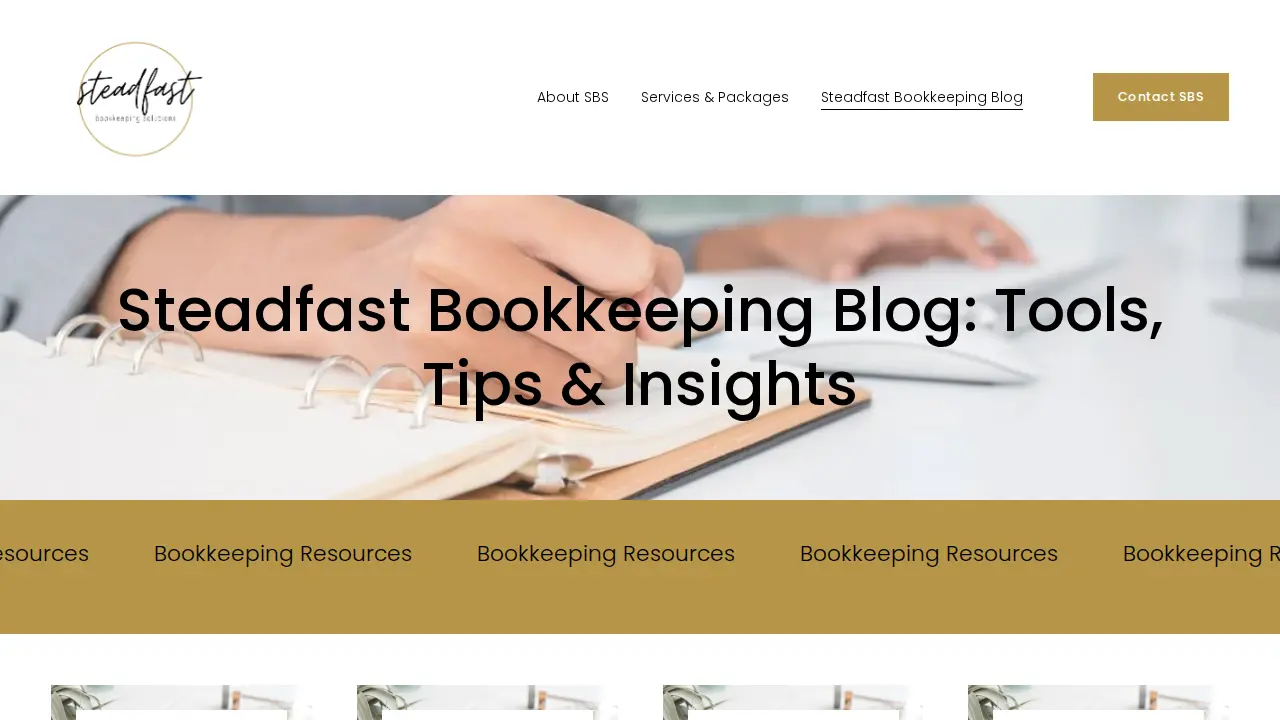 Steadfast Bookkeeping Solutions page