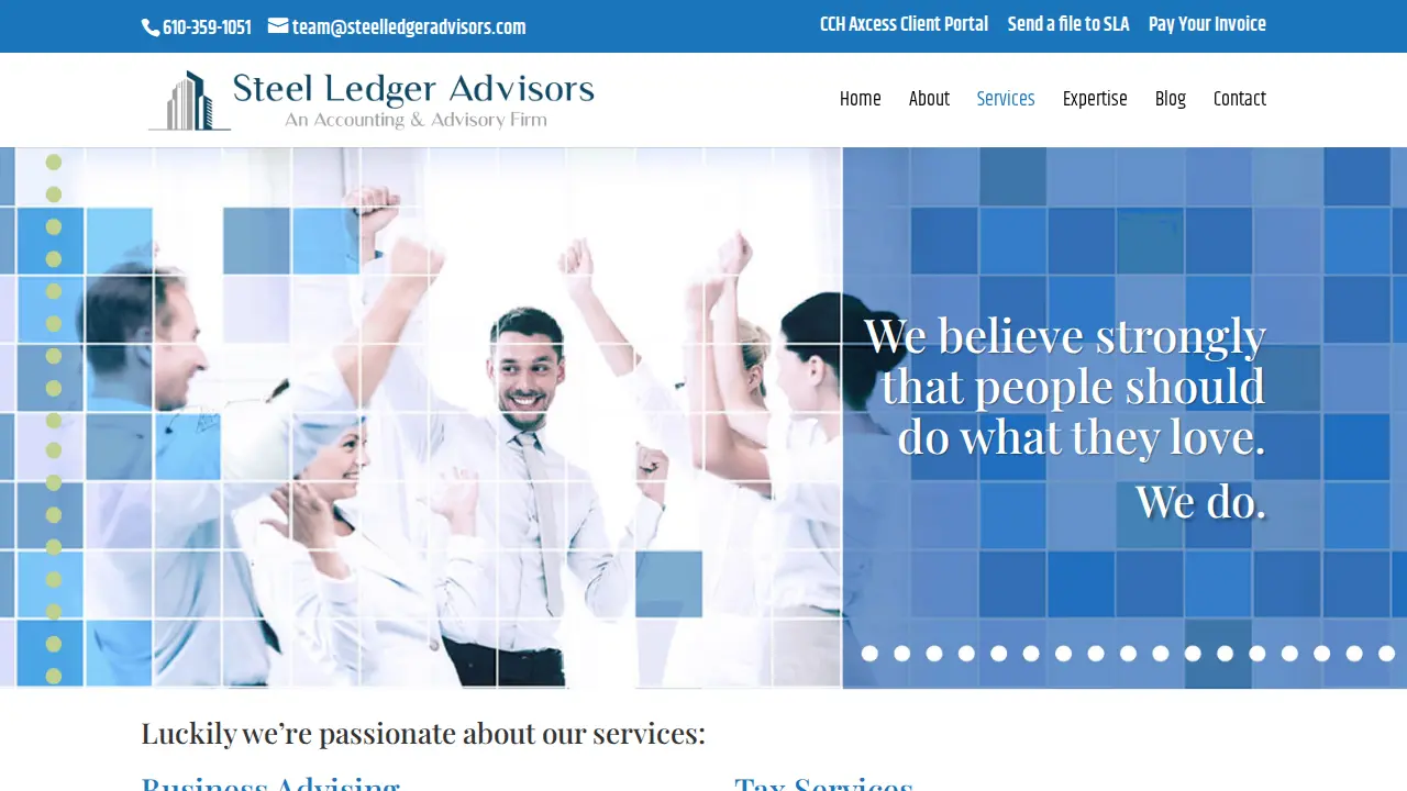 Steel Ledger Advisors page