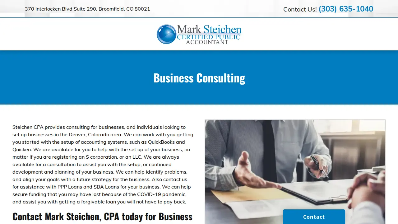 Mark Steichen CPA LLC page