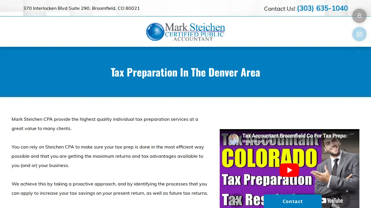 Mark Steichen CPA LLC page