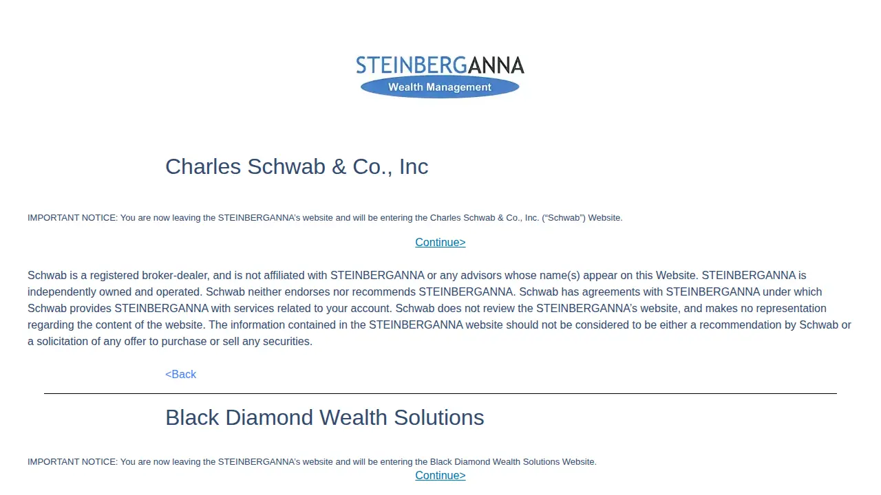 STEINBERGANNA Wealth Management Corp. page