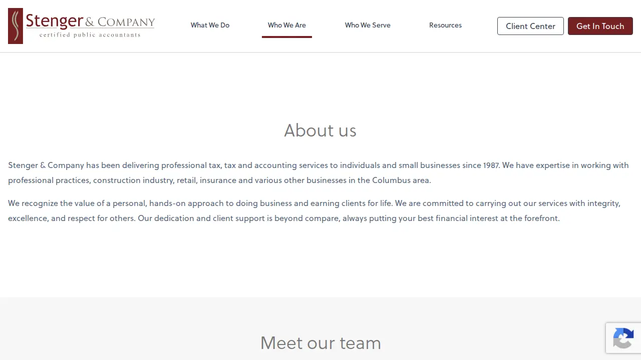 Stenger & Co LLC page