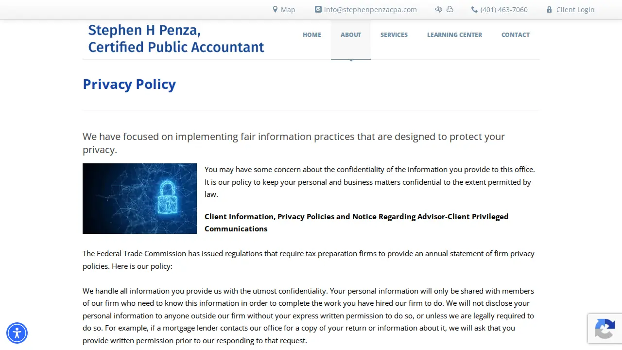 Stephen H. Penza, CPA page