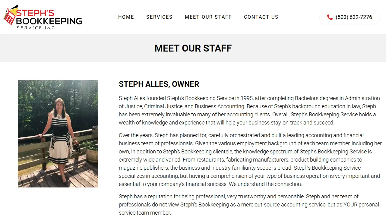 Steph's Bookkeeping Service, Inc page