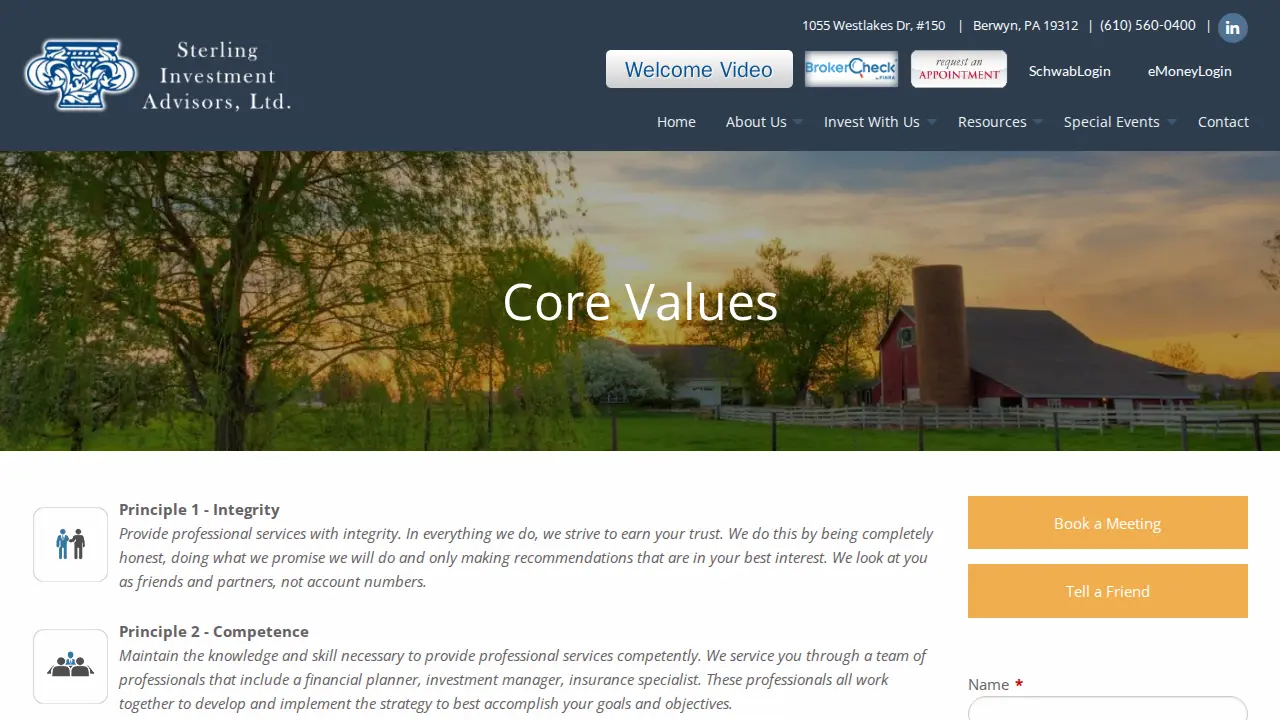 Sterling Investment Advisors page