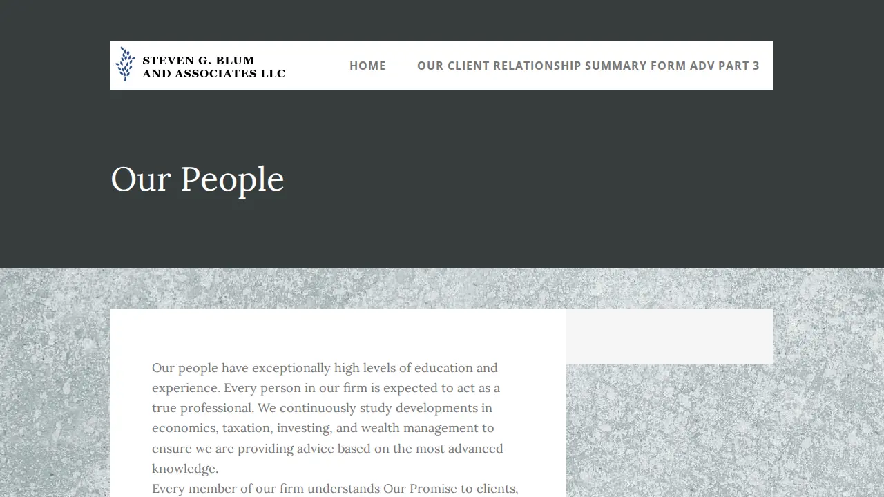 Steven G Blum & Associates LLC page