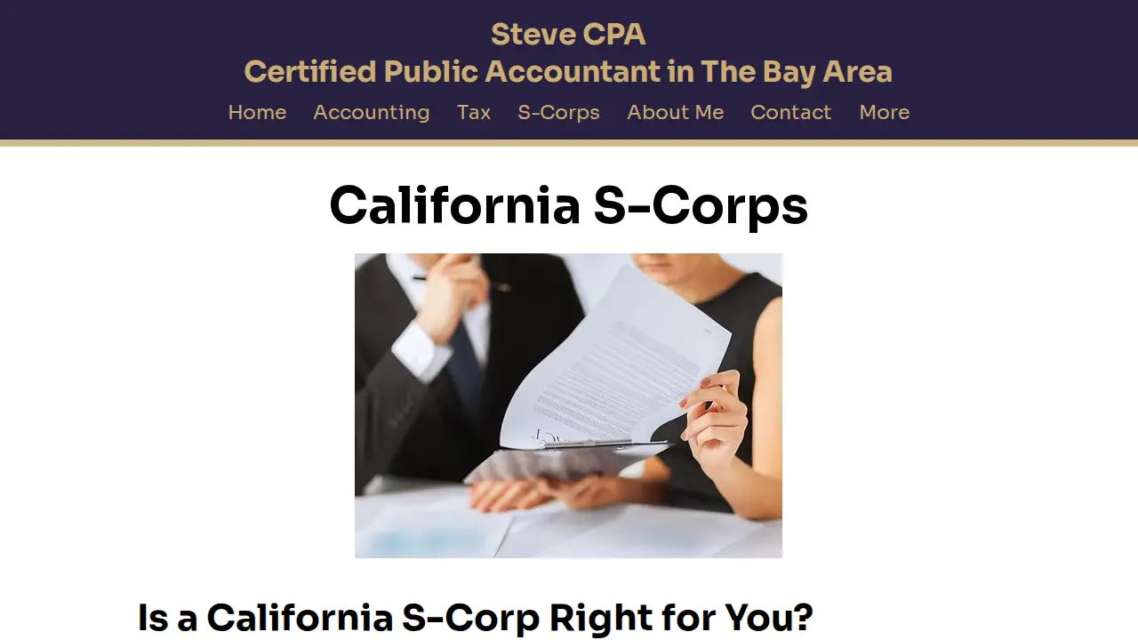 Steve CPA | Accounting & Tax page