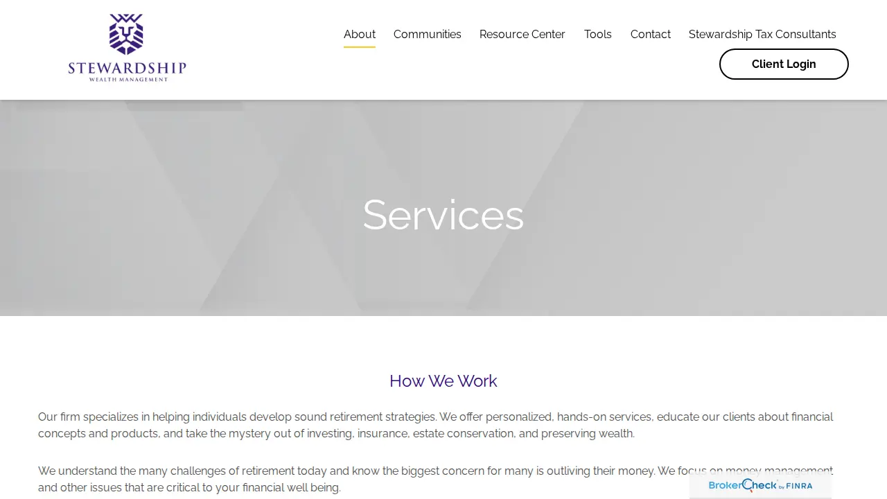 Stewardship Wealth Management page