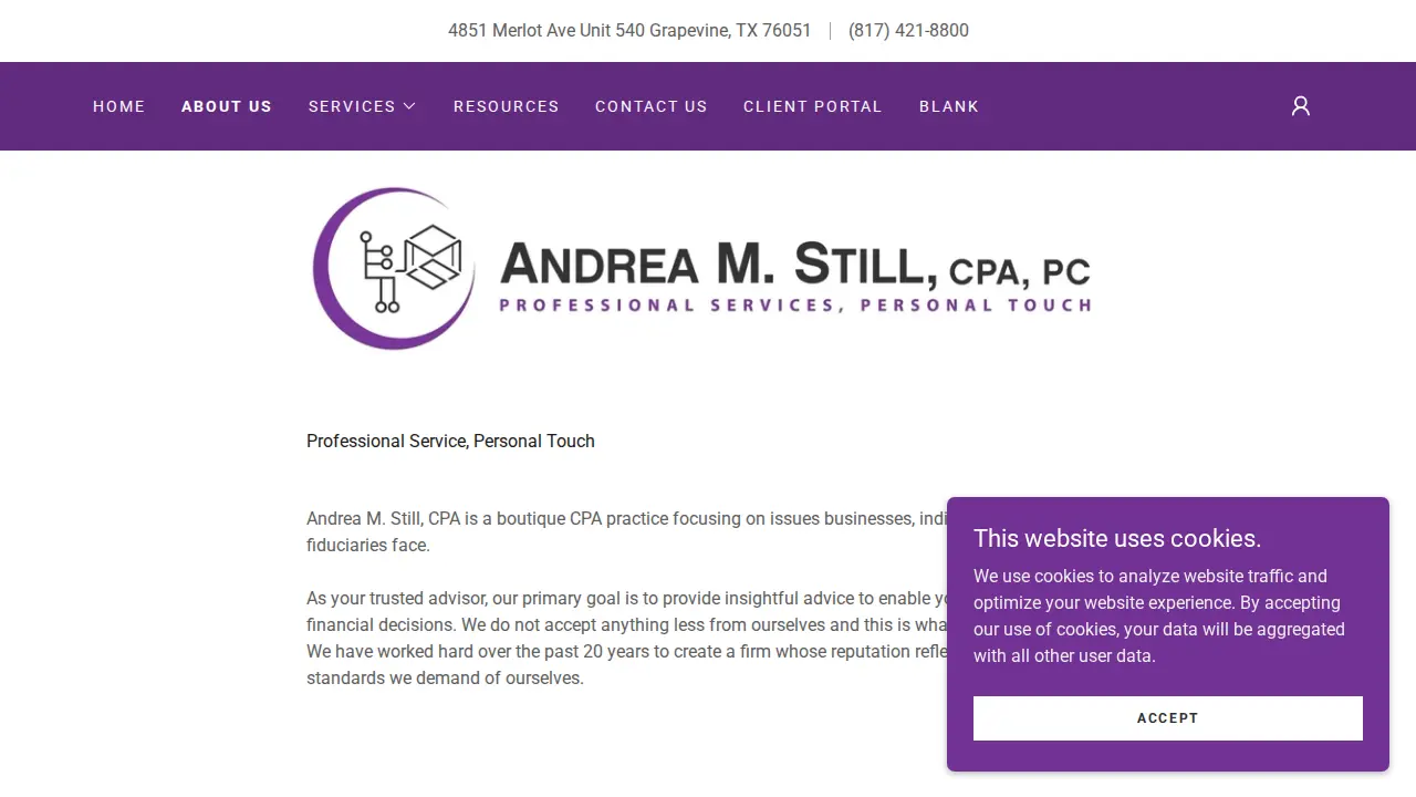 Andrea M Still CPA PC page