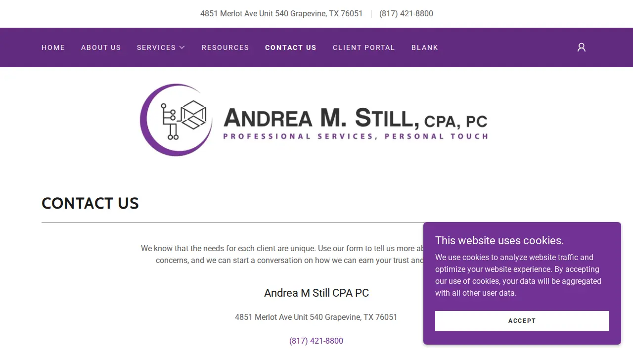 Andrea M Still CPA PC page