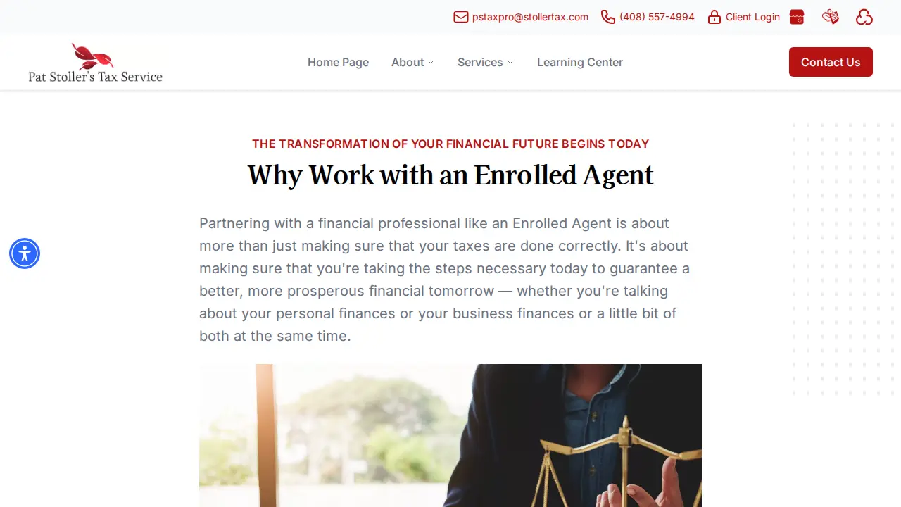 Pat Stoller Tax Services page