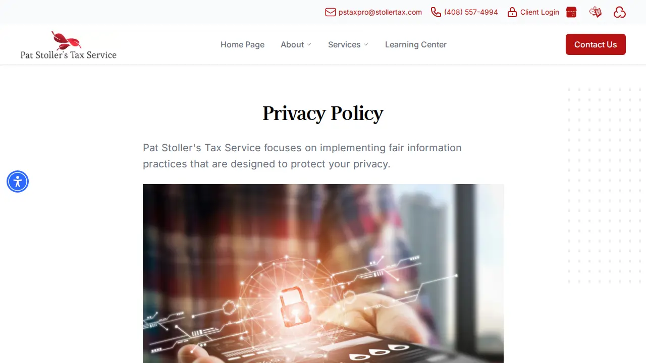 Pat Stoller Tax Services page
