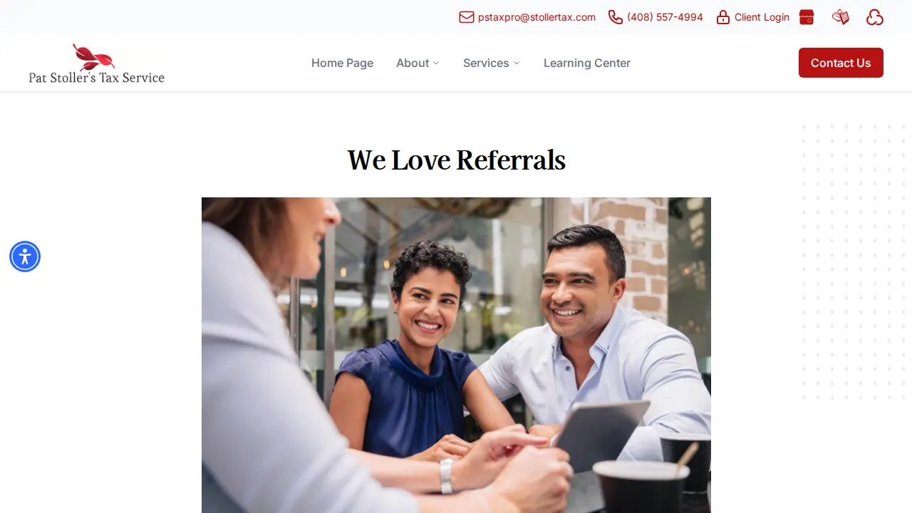 Pat Stoller Tax Services page