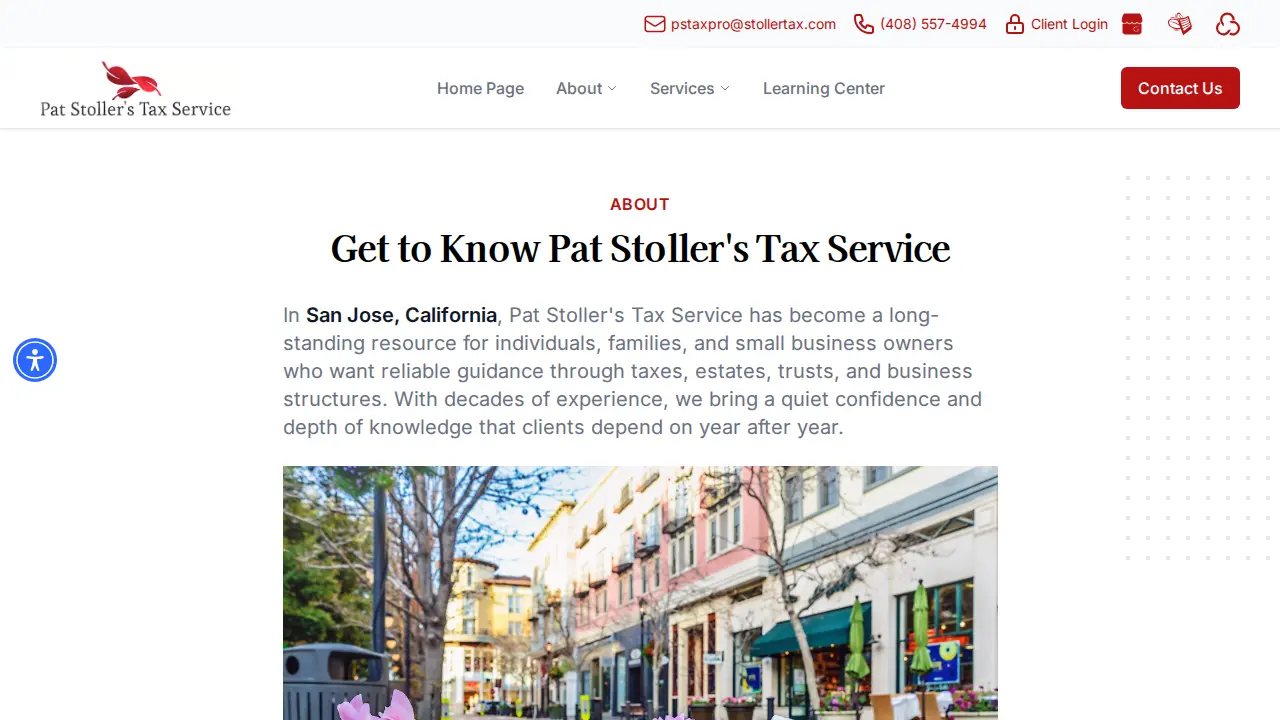 Pat Stoller Tax Services page