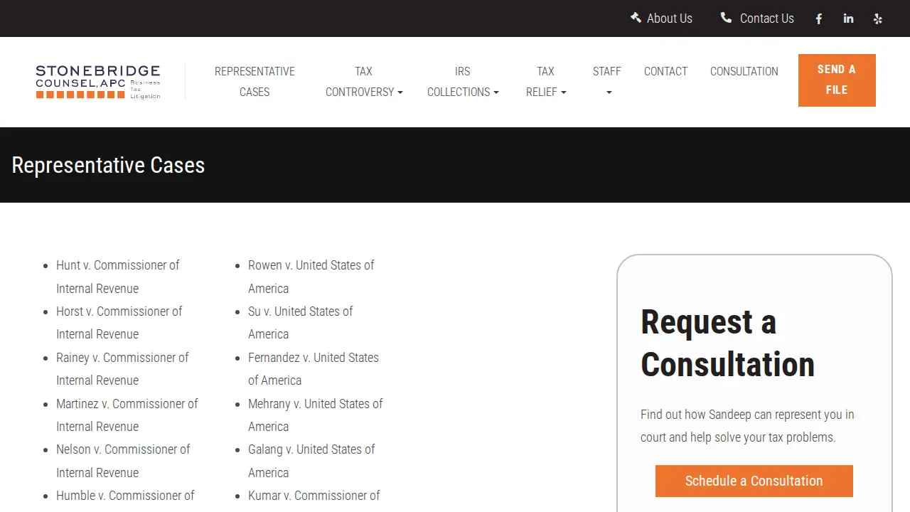 StoneBridge Counsel, APC Tax Attorney San Jose page
