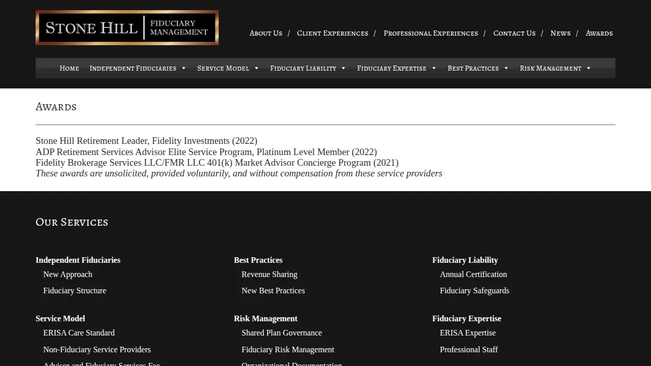 Stone Hill Fiduciary Management, LLC page