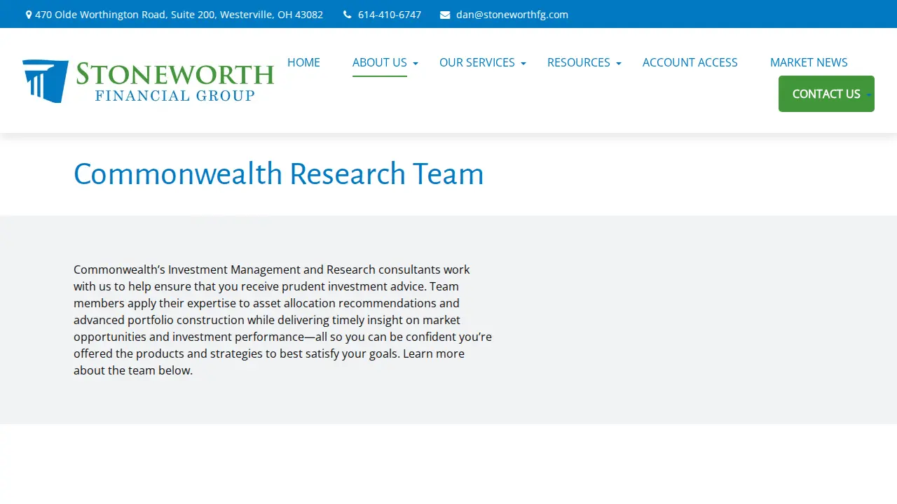 Stoneworth Financial Group page