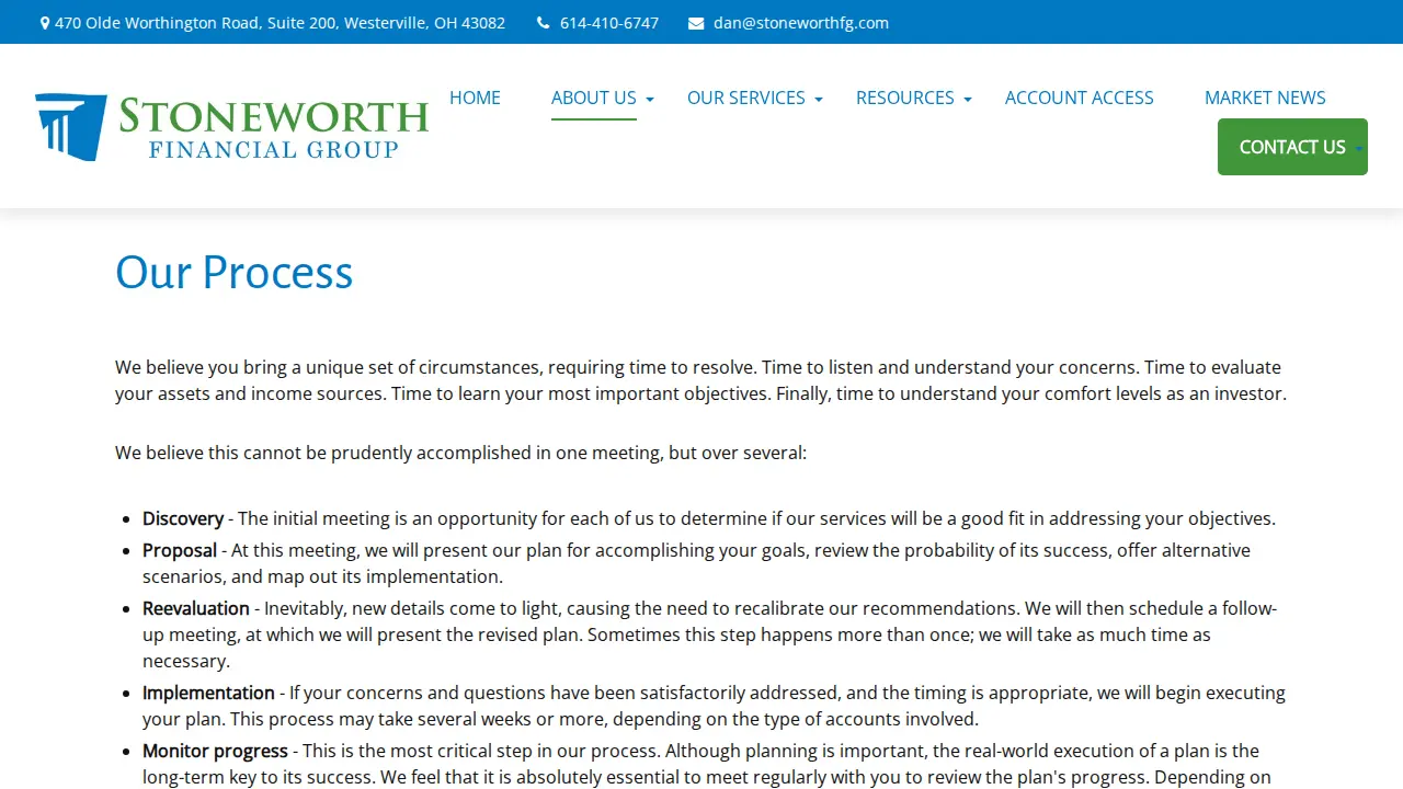 Stoneworth Financial Group page