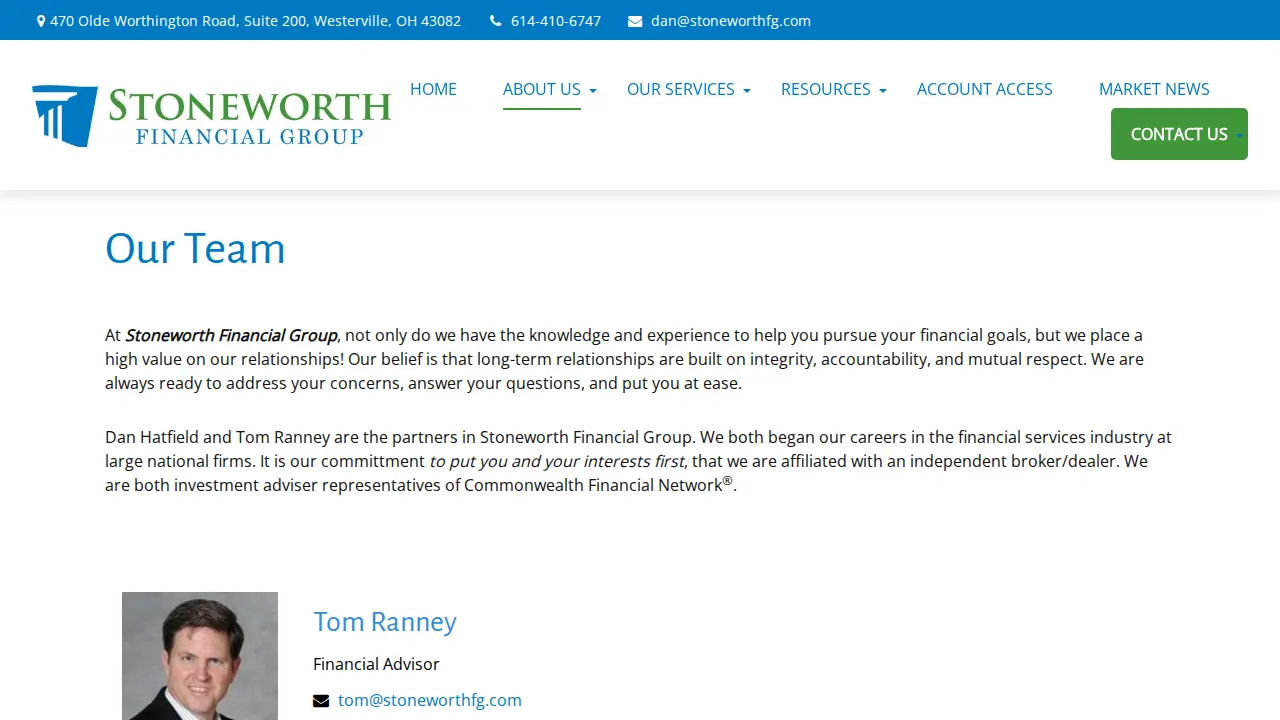 Stoneworth Financial Group page