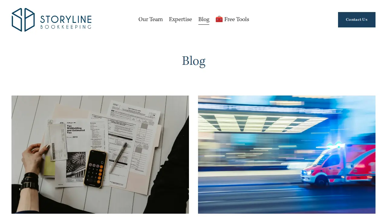 Storyline Bookkeeping page