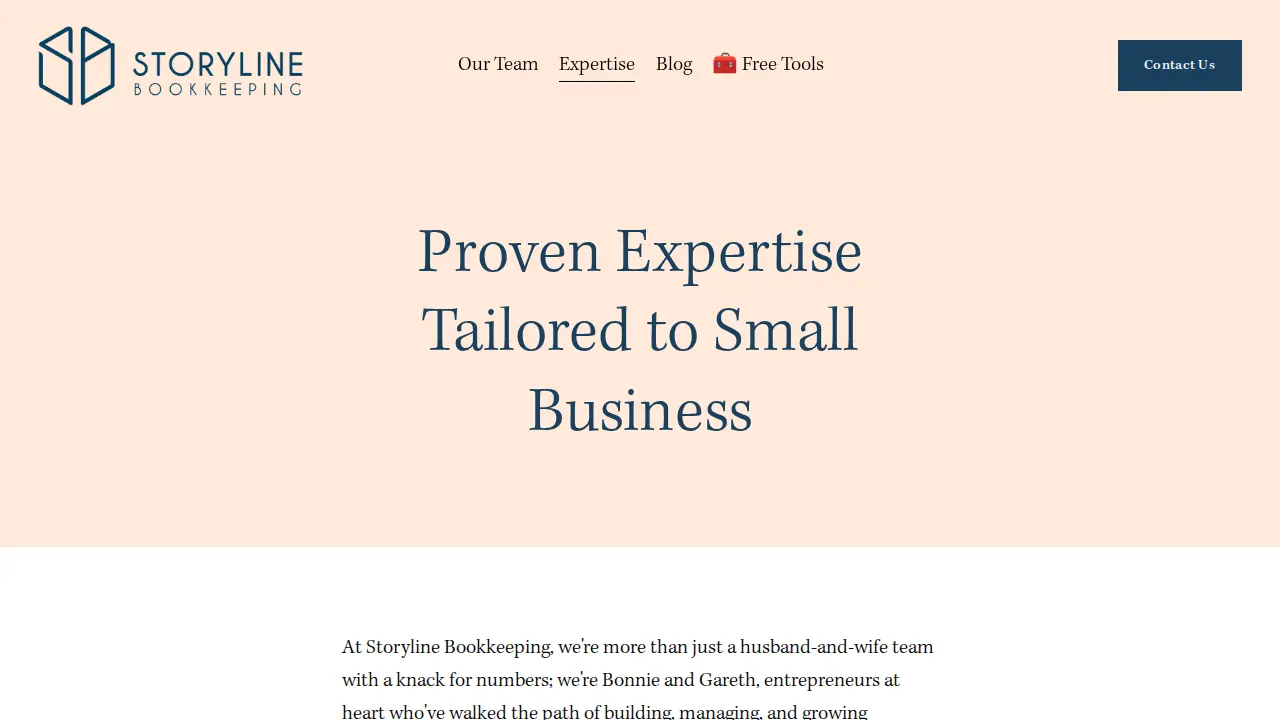 Storyline Bookkeeping page