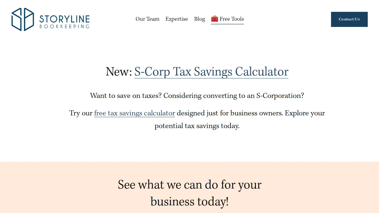 Storyline Bookkeeping page