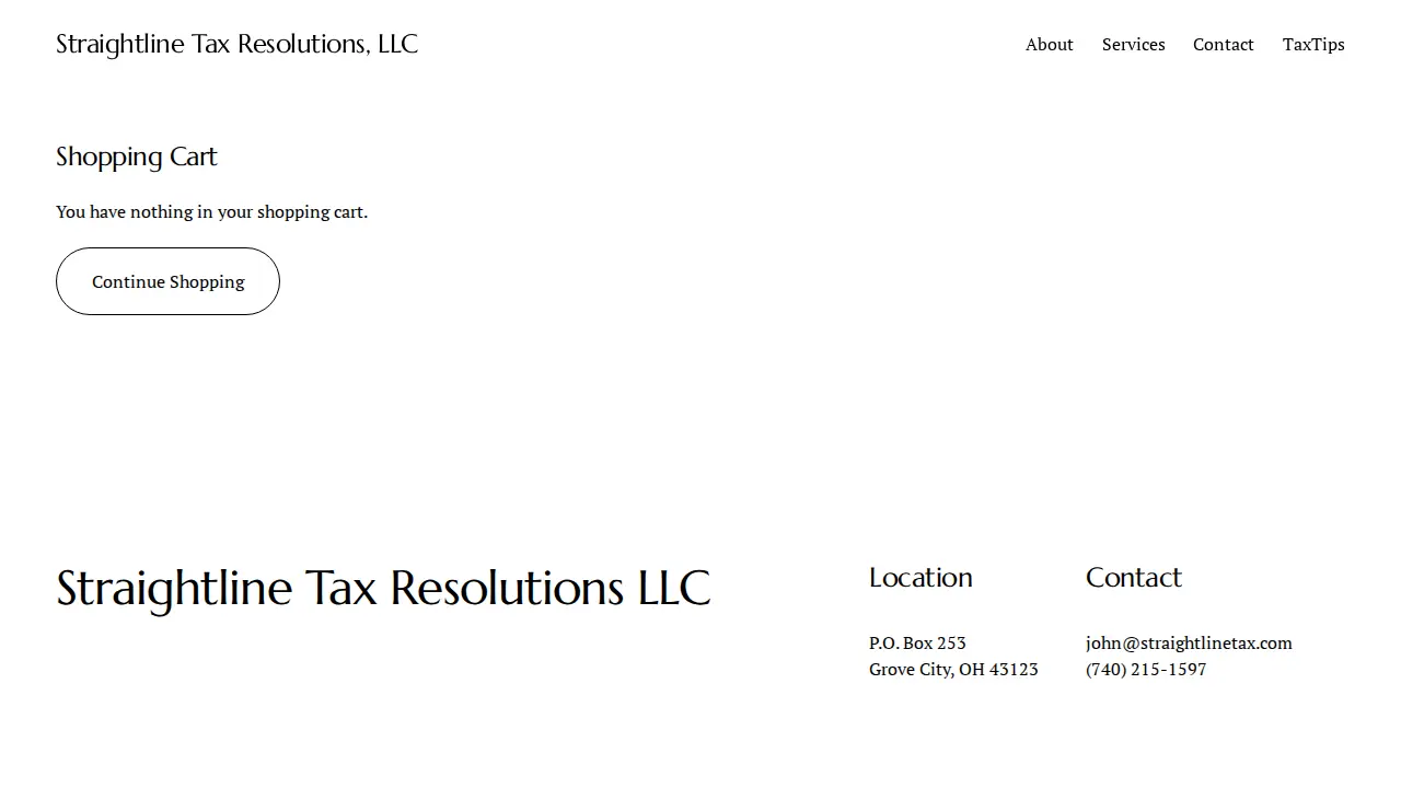 Straightline Tax Resolutions page