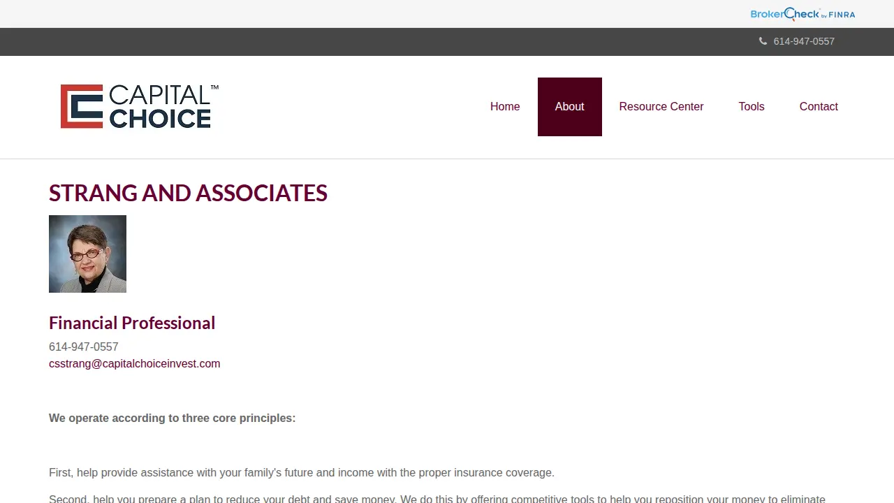 Strang and Associates page